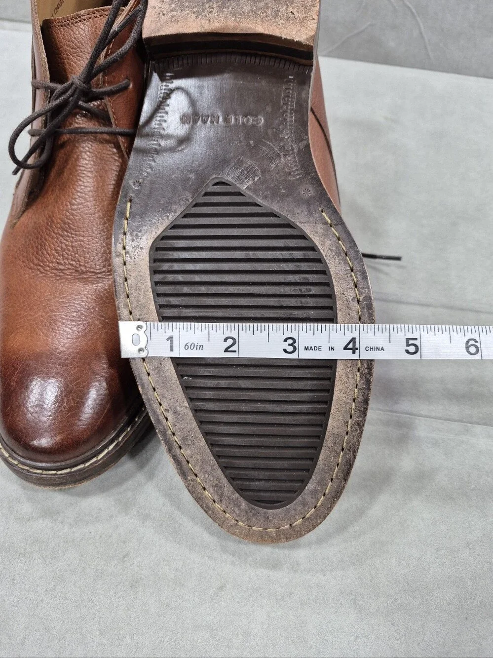 Cole Haan CAMBRIDGE dress Chukka boots men's 8.5M brown pebbled leather C24531
